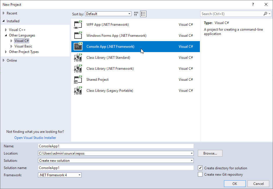 T04 New Console App Proj Csharp